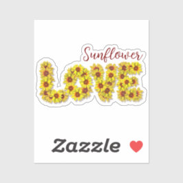 Sunflower Love Vinyl Sticker