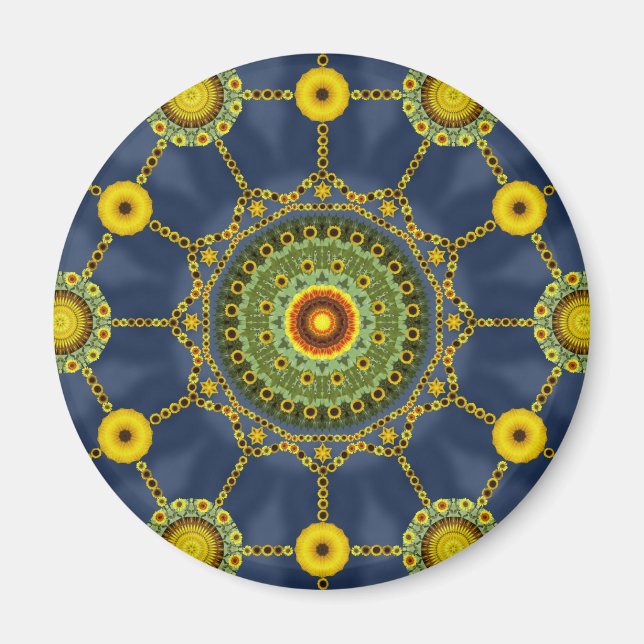 Sunflower Mandala Array Magnet (Vorne)