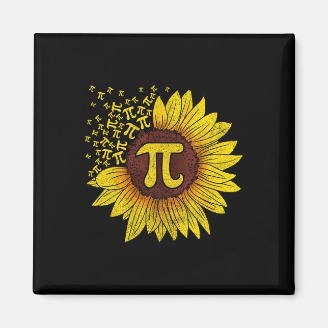 Sunflower Mathe Nerd Teacher Shirt Magnet (Vorne)