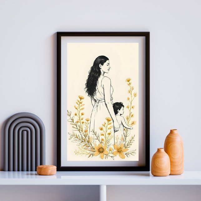 Sunflower Moments – Mother and Child V Poster (Von Creator hochgeladen)