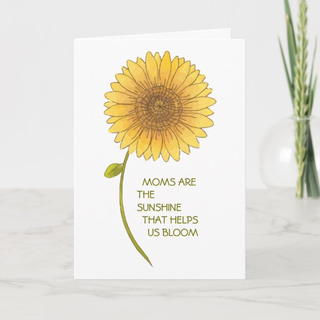 Sunflower Mother's Day Card Karte (Vorderseite)
