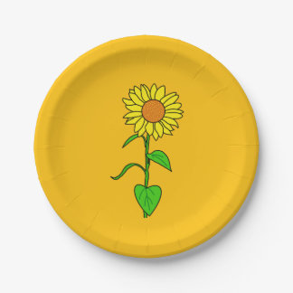Sunflower Paper Plate Pappteller