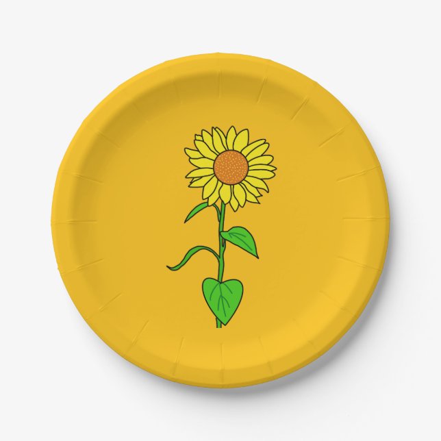Sunflower Paper Plate Pappteller (Vorderseite)