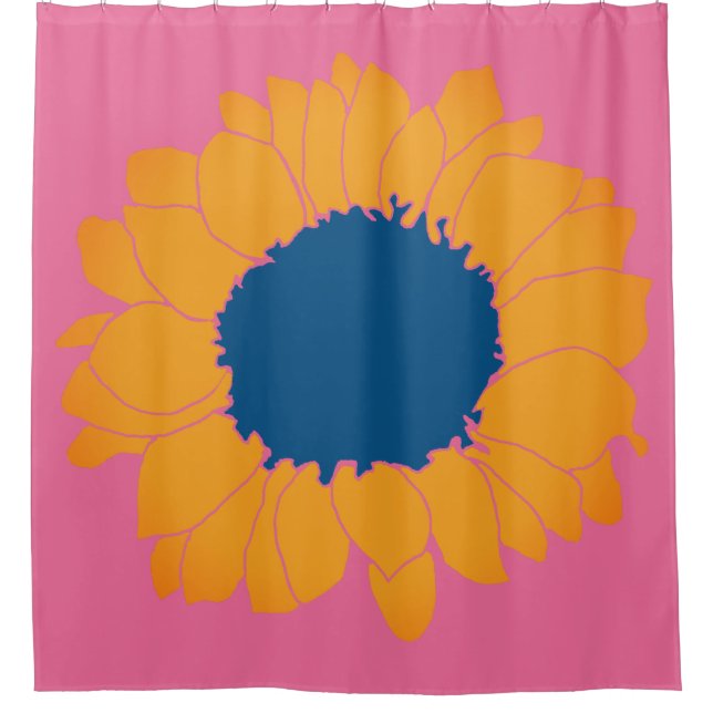 Sunflower Pattern Shower Curtain Duschvorhang (Vorderseite)