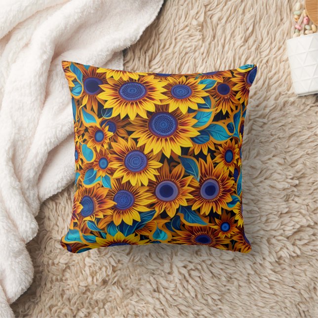 Sunflower Pillow Kissen (Decke)