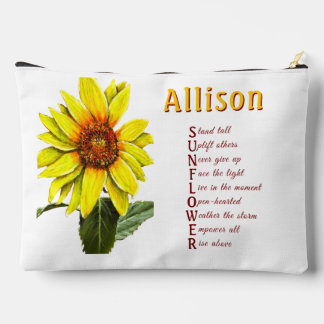 Sunflower Positive Encouragement Cosmetic Bag Zubehörtasche