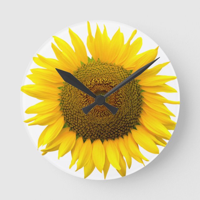 Sunflower Runde Wanduhr (Vorderseite)