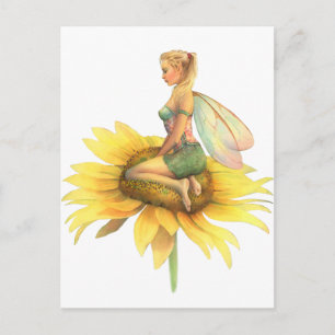 "Sunflower" Schöne Blume Fee von Schotte Howden Postkarte