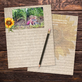 Sunflower Scrapbook Paper Custom Photo