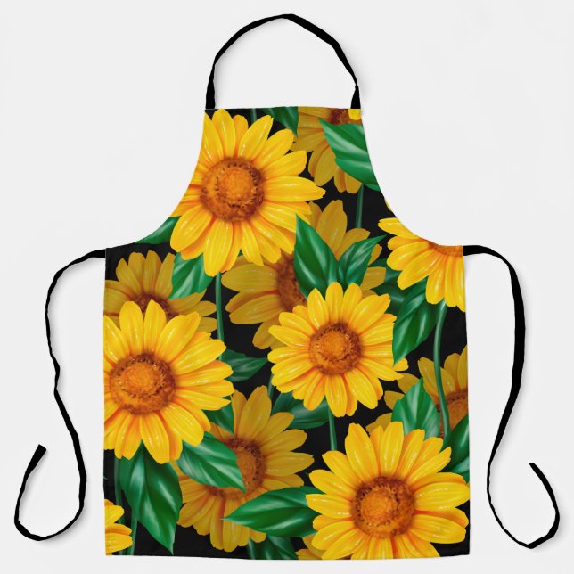 Sunflower seamless pattern. Background with yellow Schürze (Vorderseite)