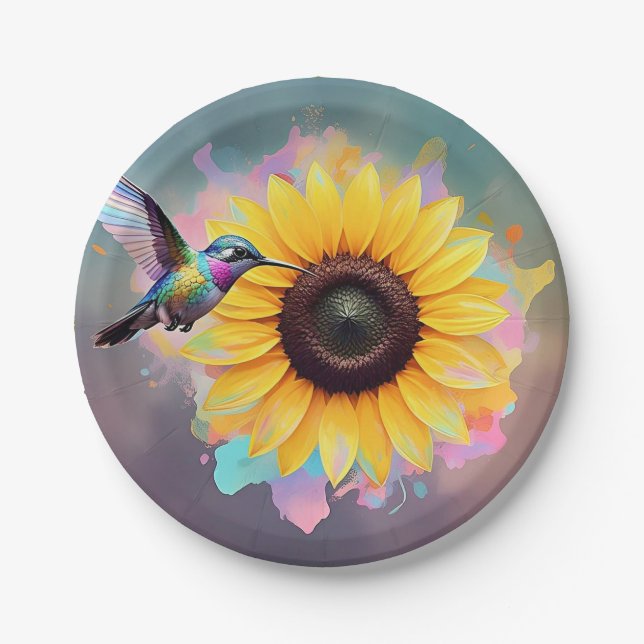 " SUNFLOWER SERENADE " PAPPTELLER (Vorderseite)