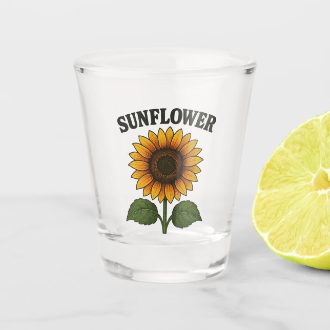 sunflower Shot glass Schnapsglas (Vorderseite)