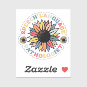 Sunflower SLP Speech Language Pathologist-Geschenk Aufkleber