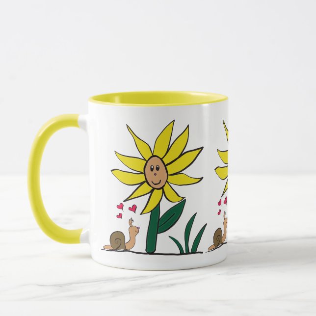 "Sunflower Snail Little Friends" Mug Tasse (Links)