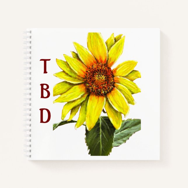 Sunflower Spiral Notebook Notizbuch (Vorderseite)