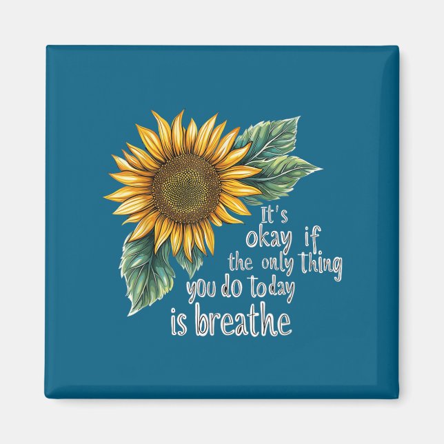 Sunflower Suicide Awareness  Magnet (Vorne)