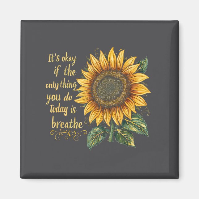 Sunflower Suicide Awareness  Magnet (Vorne)