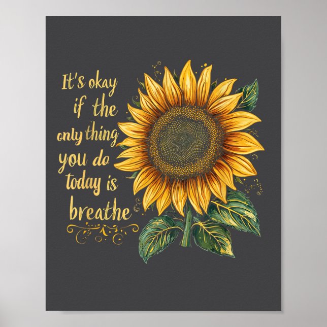 Sunflower Suicide Awareness  Poster (Vorne)