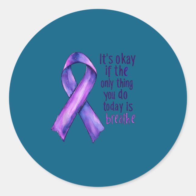 Sunflower Suicide Awareness  Runder Aufkleber (Vorderseite)