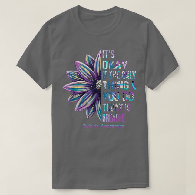 Sunflower Suicide Prevention Awareness Month Famil T-Shirt (Design vorne)