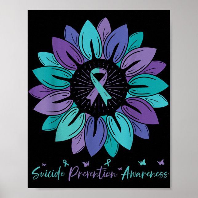 Sunflower Suicide Prevention Awareness Month  Poster (Vorne)