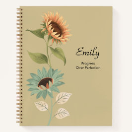 Sunflower Theme Checkbox Planner Notizbuch