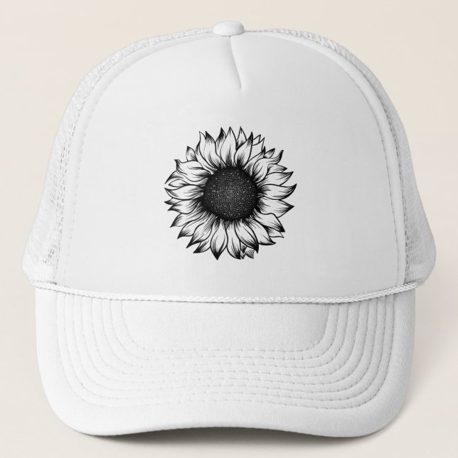 Sunflower Trucker Hat Truckerkappe (Vorderseite)