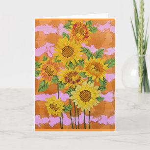 Sunflower Valentine Card Feiertagskarte