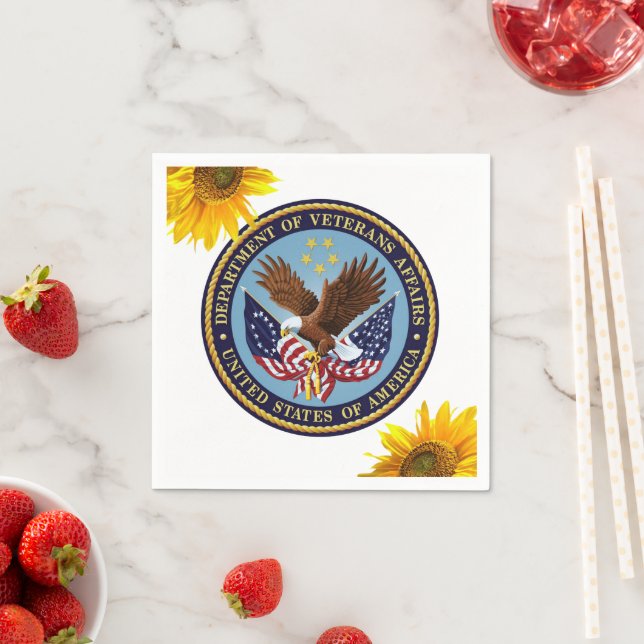 Sunflower Veteran Paper Napkins Serviette (Beispiel)