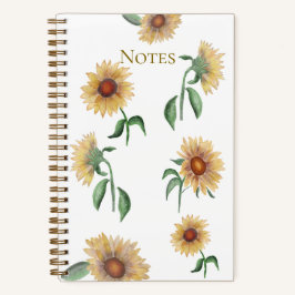 Sunflower Watercolor Notebook Notizbuch