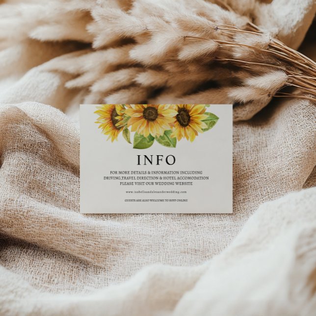  SUNFLOWER Wedding Details Card Einladung (Von Creator hochgeladen)