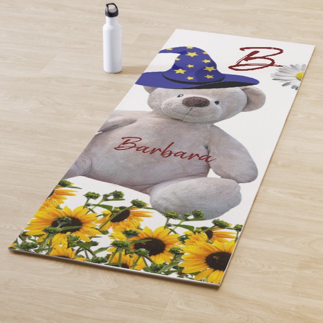 Sunflower White Teddy Bär Yoga Mat Yogamatte (Beispiel)