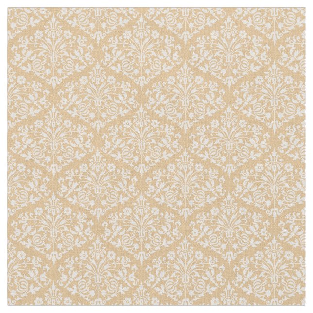 Sunflower Yellow Damask Stoff (Nahaufnahme)