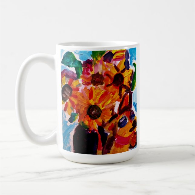 Sunflowers and chihuahua  kaffeetasse (Links)