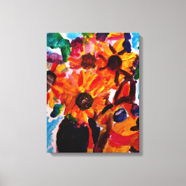 Sunflowers and chihuahua leinwanddruck