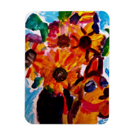 Sunflowers and chihuahua magnet