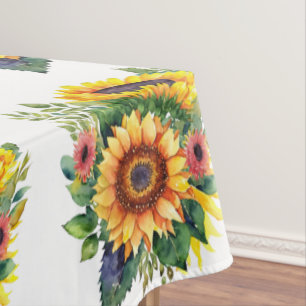 Sunflowers Bouquet - Französische Wohngestaltung Tischdecke
