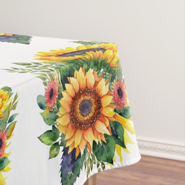 Sunflowers Bouquet - Französische Wohngestaltung Tischdecke (Beispiel)