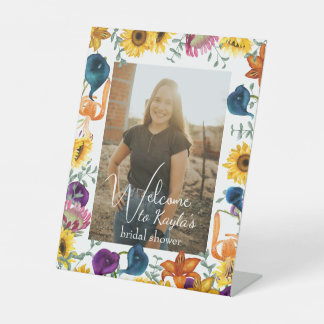 Sunflowers, Calla Lilies, Tiger Lily Bridal Shower Sockelschild