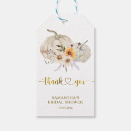 Sunflowers Daisy Pumpkin Fall Bridal Shower Favor Geschenkanhänger