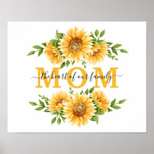 Sunflowers Gift For Mom Mother's Day Birthday Poster