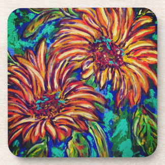 Sunflowers Hard plastic coaster set Getränkeuntersetzer