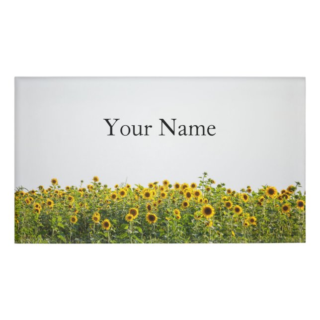 Sunflowers in Field Namenschild (Vorderseite)
