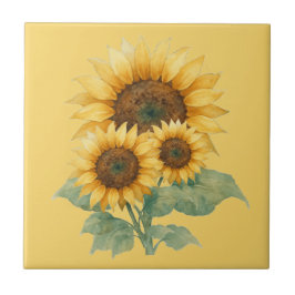 Sunflowers lover gift Ceramic Tile Fliese