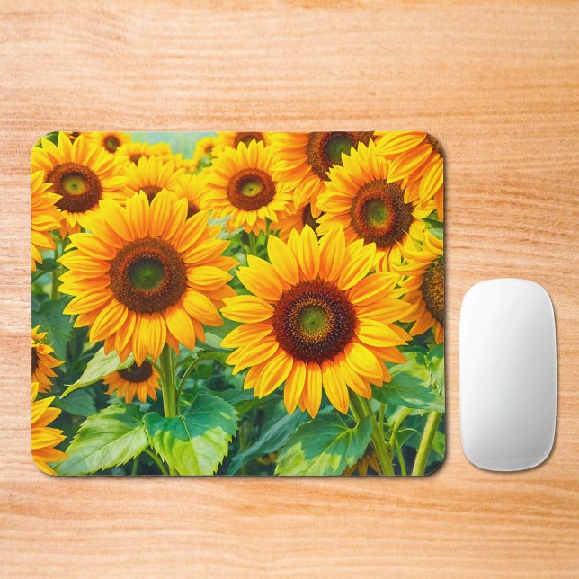 Sunflowers Mouse Pad Mousepad (Mouse pad with sunflowers)