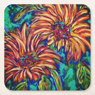 Sunflowers Paper Coaster Rechteckiger Pappuntersetzer