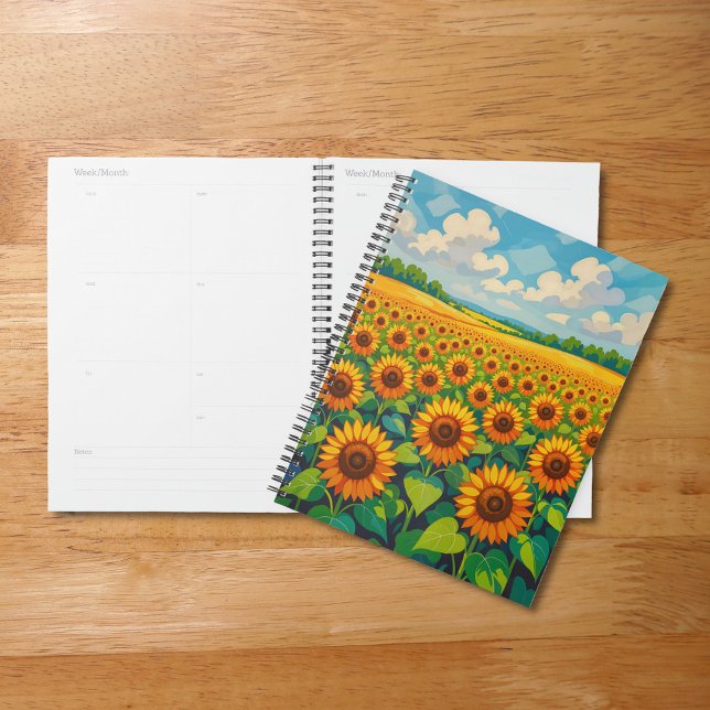 Sunflowers Planner Planer (Planner with sunflowers)
