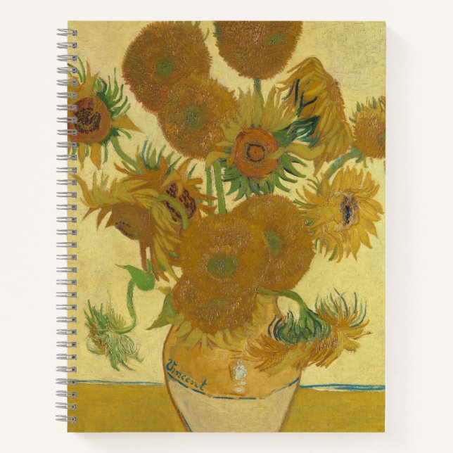 Sunflowers, Still Life Oil Painting, Van Gogh Notizbuch (Vorderseite)