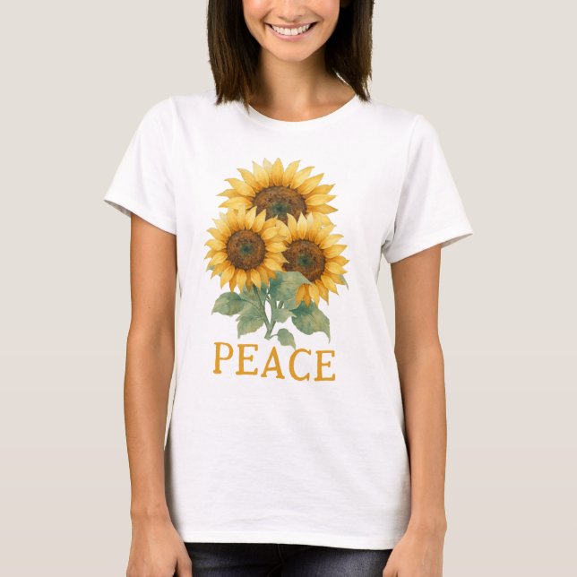 Sunflowers symbol of Peace T-Shirt (Vorderseite)