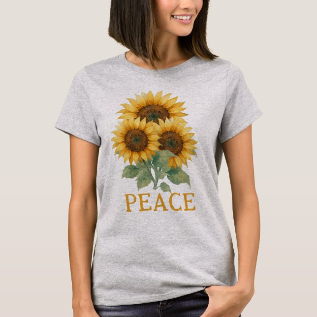 Sunflowers symbol of Peace T-Shirt (Vorderseite)